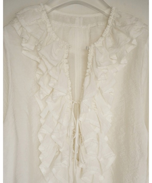 anuke（アンヌーク）の「2way Frill Blouse（シャツ/ブラウス・レディース・ホワイト/ブラック・FREE）」の19枚目の写真