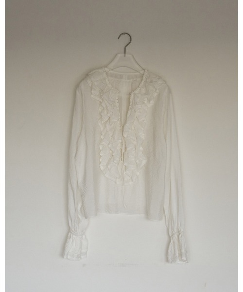 anuke（アンヌーク）の「2way Frill Blouse（シャツ/ブラウス・レディース・ホワイト/ブラック・FREE）」の18枚目の写真