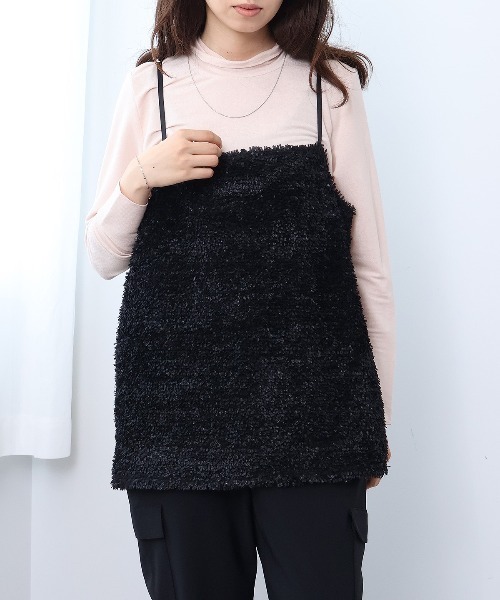 leswel(レスウェル)の「【M~5L】フェザーキャミブラウス(シャツ/ブラウス・レディース・ベージュ/ブラック・3L/LL/L/M/5L/4L)」の10枚目の写真