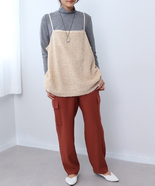 leswel(レスウェル)の「【M~5L】フェザーキャミブラウス(シャツ/ブラウス・レディース・ベージュ/ブラック・3L/LL/L/M/5L/4L)」の15枚目の写真