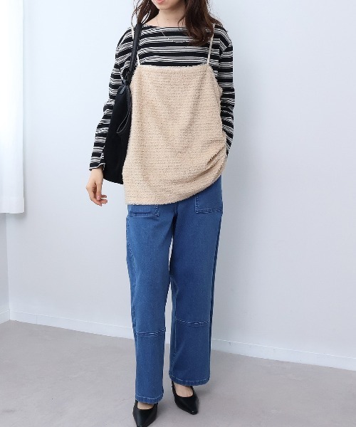 leswel(レスウェル)の「【M~5L】フェザーキャミブラウス(シャツ/ブラウス・レディース・ベージュ/ブラック・3L/LL/L/M/5L/4L)」の22枚目の写真