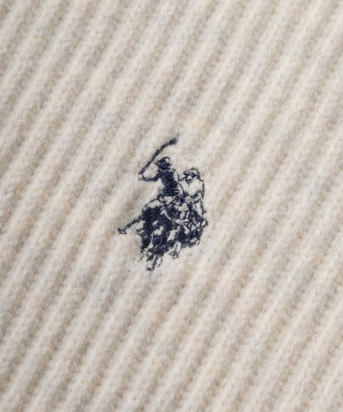 U.S. POLO ASSN.(ユーエスポロアッスン)の「【80】【U.S. POLO ASSN./ユーエスポロアッスン】メランジ クルーネックニット/ミックスニット/ローゲージ/畦編み/ざっくり/ユニセックス/レディース/メンズ(ニット/セーター・メンズ・ネイビー/アイボリー/ブルー/ブラウン/ワイン/ブラック・M/L)」の8枚目の写真