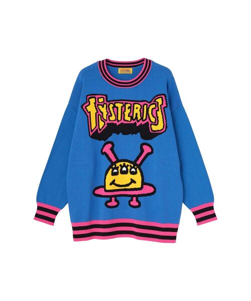 HYSTERIC GLAMOUR(ヒステリックグラマー)の「HYSTERIC UFO編込 セーター(ニット/セーター・レディース・ブルー/グリーン/ブラック・FREE)」の1枚目の写真