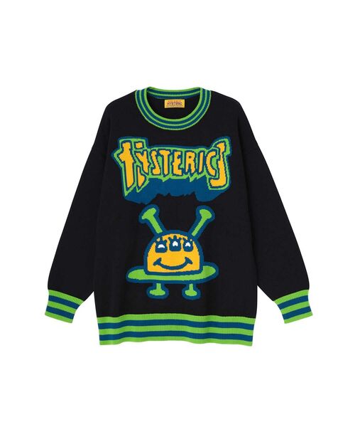 HYSTERIC GLAMOUR(ヒステリックグラマー)の「HYSTERIC UFO編込 セーター(ニット/セーター・レディース・ブルー/グリーン/ブラック・FREE)」の2枚目の写真