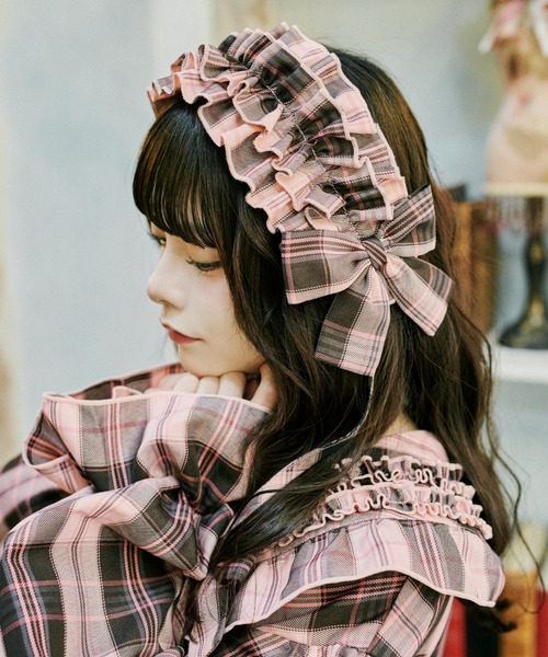 極美品　21/AW　フミエタナカ レザーフリンジヘッドバンド　カチューシャ　黒 FUMIE=TANAKA(フミエタナカ)】ヘッドバンド / レザーカチューシャ FT
