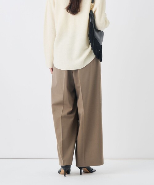 NOLLEY’S(ノーリーズ)の「【一部WEB限定サイズ】《抗ピル/防シワ》ウォッシャブルポリウール梳毛タックワイドパンツ(その他パンツ・レディース・カーキ/グレー/ブラック・36/38)」の15枚目の写真