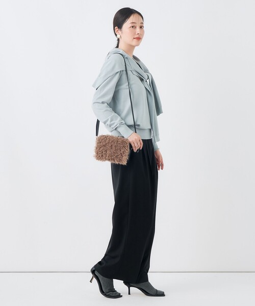 NOLLEY’S(ノーリーズ)の「【一部WEB限定サイズ】《抗ピル/防シワ》ウォッシャブルポリウール梳毛タックワイドパンツ(その他パンツ・レディース・カーキ/グレー/ブラック・36/38)」の18枚目の写真