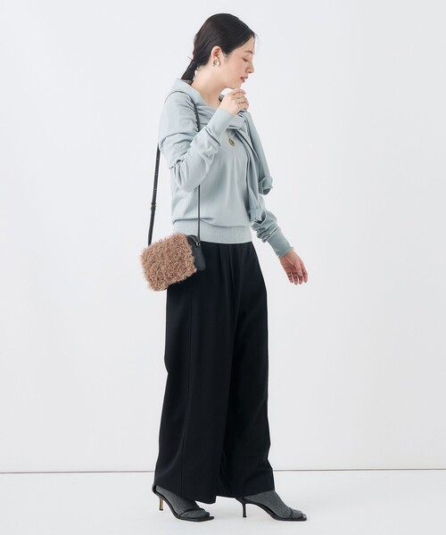 NOLLEY’S(ノーリーズ)の「【一部WEB限定サイズ】《抗ピル/防シワ》ウォッシャブルポリウール梳毛タックワイドパンツ(その他パンツ・レディース・カーキ/グレー/ブラック・36/38)」の20枚目の写真