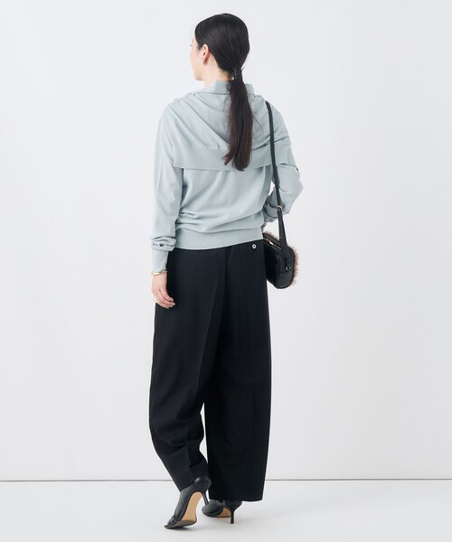 NOLLEY’S(ノーリーズ)の「【一部WEB限定サイズ】《抗ピル/防シワ》ウォッシャブルポリウール梳毛タックワイドパンツ(その他パンツ・レディース・カーキ/グレー/ブラック・36/38)」の22枚目の写真
