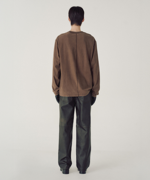 MMIC（エムエムアイシー）の「[REGULAR FIT] VEIL LONG SLEEVE (BROWN)（スウェット・メンズ・その他・L/M）」の4枚目の写真