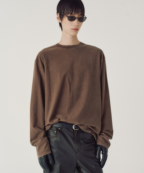 MMIC（エムエムアイシー）の「[REGULAR FIT] VEIL LONG SLEEVE (BROWN)（スウェット・メンズ・その他・L/M）」の6枚目の写真