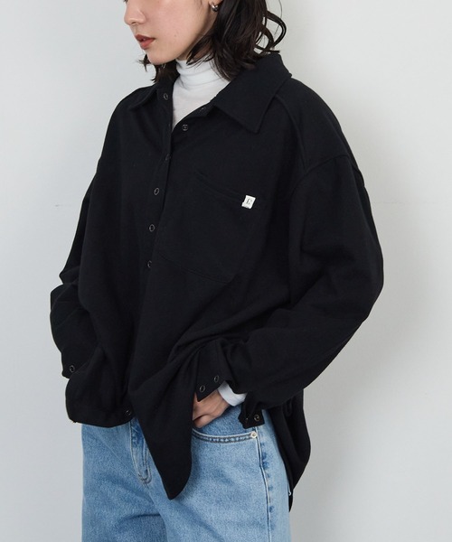 STELLA FISH(ステラフィッシュ)の「ライトスウェットオーバーシャツ(Tシャツ/カットソー・レディース・ベージュ/ブラック/オートミール・FREE)」の20枚目の写真