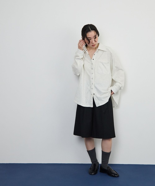 STELLA FISH(ステラフィッシュ)の「ライトスウェットオーバーシャツ(Tシャツ/カットソー・レディース・ベージュ/ブラック/オートミール・FREE)」の5枚目の写真