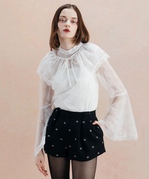 BELL SLEEVE LACE BLOUSE