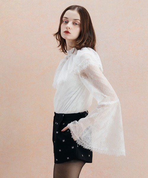 EIMY ISTOIRE(エイミーイストワール)の「BELL SLEEVE LACE BLOUSE(シャツ/ブラウス・レディース・ホワイト/ブラック・FREE)」の14枚目の写真