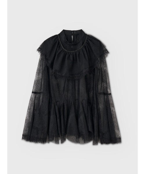 EIMY ISTOIRE(エイミーイストワール)の「BELL SLEEVE LACE BLOUSE(シャツ/ブラウス・レディース・ホワイト/ブラック・FREE)」の5枚目の写真