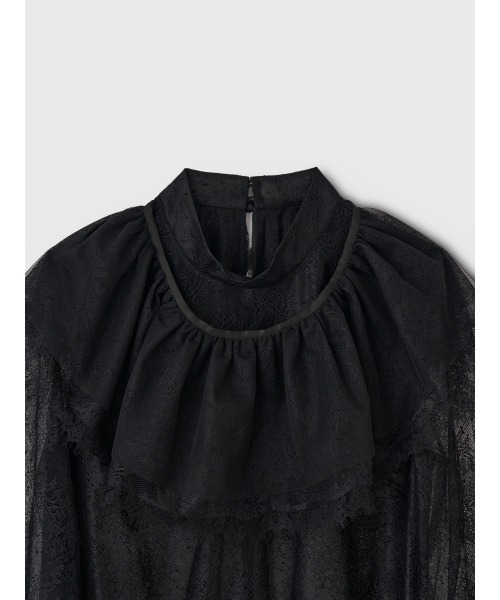 EIMY ISTOIRE(エイミーイストワール)の「BELL SLEEVE LACE BLOUSE(シャツ/ブラウス・レディース・ホワイト/ブラック・FREE)」の7枚目の写真