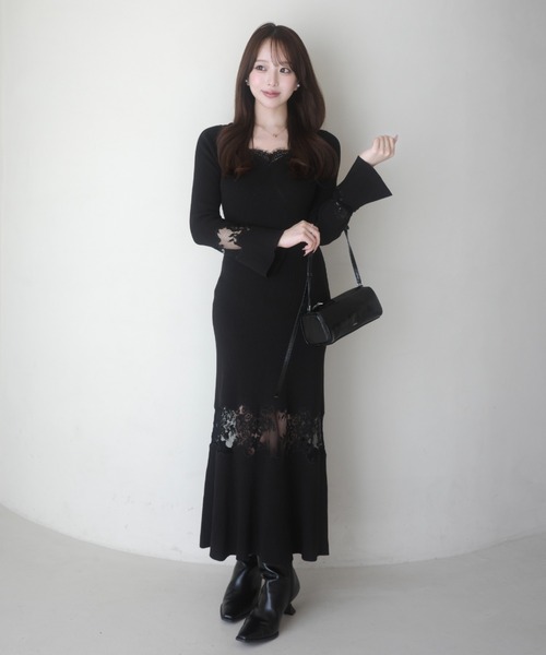 EIMY ISTOIRE(エイミーイストワール)の「BELL SLEEVE LACE BLOUSE(シャツ/ブラウス・レディース・ホワイト/ブラック・FREE)」の11枚目の写真