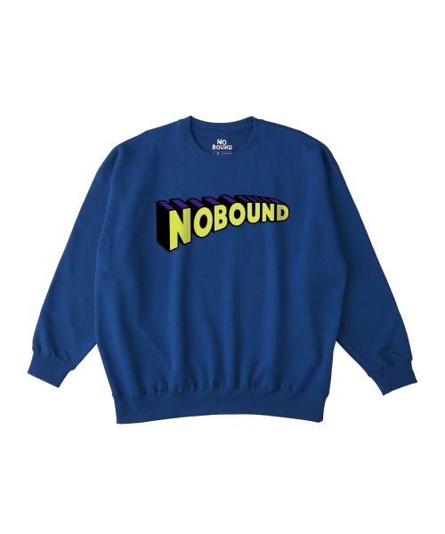 NOBOUND(ノーバウンド)の「NOBOUND(ノーバウンド) トレーナー スウェット 裏毛 3Dロゴ プリント ビッグシルエット メンズ レディース ユニセックス(スウェット・メンズ・ホワイト/ブラック/ヘザーグレー/ダークブルー・M/L/XL)」の4枚目の写真