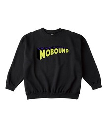 NOBOUND(ノーバウンド) トレーナー スウェット 裏毛 3Dロゴ プリント ビッグシルエット メンズ レディース ユニセックス