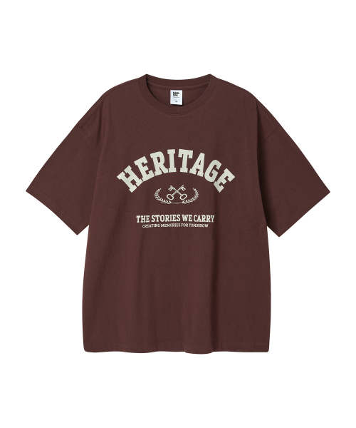 BUBBLPIECE(バブルピース)の「ヘリテージ ロゴ Tシャツ_ブラウン(Tシャツ/カットソー・レディース・その他・MEDIUM/LARGE)」の2枚目の写真