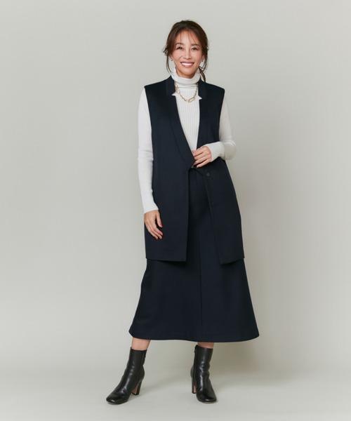 INED(イネド)の「【大草直子コラボ】カシミヤジレジャケット《COLOMBO/コロンボ》(テーラードジャケット・レディース・ブラウン系/ネイビー・9号/7号)」の3枚目の写真