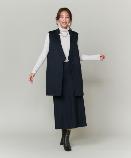INED(イネド)の「【大草直子コラボ】カシミヤジレジャケット《COLOMBO/コロンボ》(テーラードジャケット・レディース・ブラウン系/ネイビー・9号/7号)」の4枚目の写真