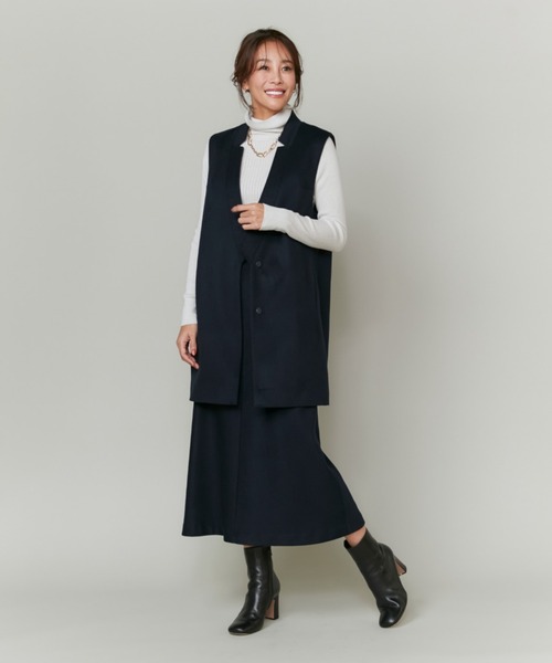 INED(イネド)の「【大草直子コラボ】カシミヤジレジャケット《COLOMBO/コロンボ》(テーラードジャケット・レディース・ブラウン系/ネイビー・9号/7号)」の5枚目の写真