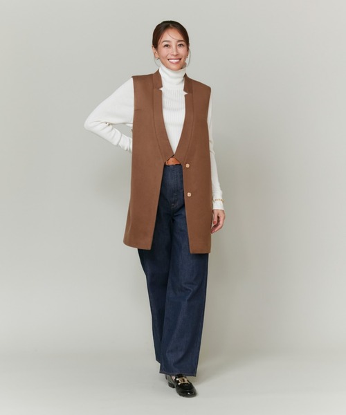 INED(イネド)の「【大草直子コラボ】カシミヤジレジャケット《COLOMBO/コロンボ》(テーラードジャケット・レディース・ブラウン系/ネイビー・9号/7号)」の7枚目の写真