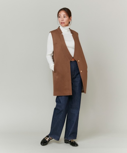 INED(イネド)の「【大草直子コラボ】カシミヤジレジャケット《COLOMBO/コロンボ》(テーラードジャケット・レディース・ブラウン系/ネイビー・9号/7号)」の8枚目の写真