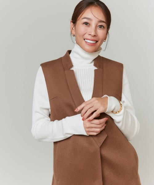 INED(イネド)の「【大草直子コラボ】カシミヤジレジャケット《COLOMBO/コロンボ》(テーラードジャケット・レディース・ブラウン系/ネイビー・9号/7号)」の14枚目の写真