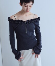 CODE A（コードエー）の「frill frame knit（ニット/セーター）」