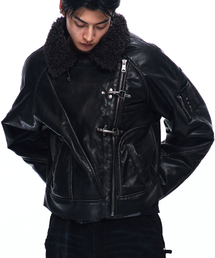 RSSC（アールエスエスシー）の「WASHED LEATHER MUSTANG JACKET - BLACK（ムートンコート）」