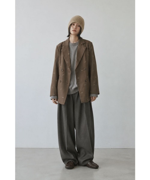 marjour(マージュール)の「EMBROIDERY DOUBLE JACKET(テーラードジャケット・レディース・ブラウン/ベージュ・M)」の8枚目の写真