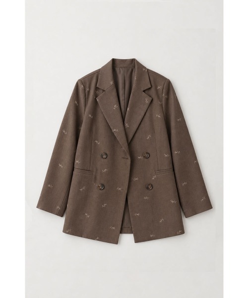 marjour(マージュール)の「EMBROIDERY DOUBLE JACKET(テーラードジャケット・レディース・ブラウン/ベージュ・M)」の9枚目の写真