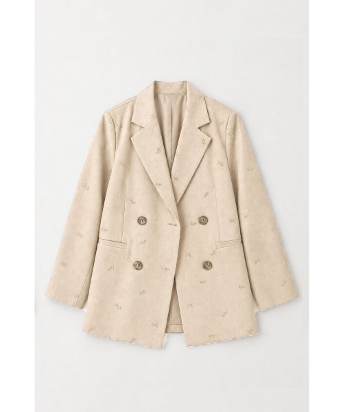 marjour(マージュール)の「EMBROIDERY DOUBLE JACKET(テーラードジャケット・レディース・ブラウン/ベージュ・M)」の10枚目の写真