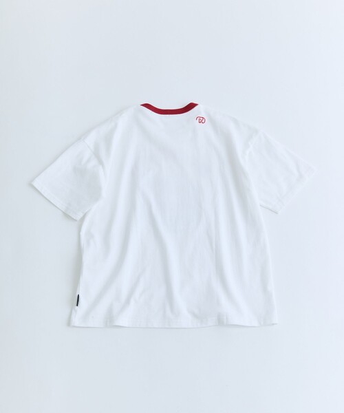 FRAPBOIS（フラボア）の「《DOMDOMコラボ》バーガーTシャツ（Tシャツ/カットソー・レディース・ホワイト/ネイビー・1/2）」の4枚目の写真
