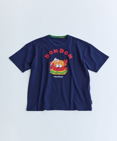 FRAPBOIS（フラボア）の「《DOMDOMコラボ》バーガーTシャツ（Tシャツ/カットソー・レディース・ホワイト/ネイビー・1/2）」の5枚目の写真