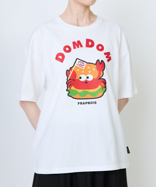FRAPBOIS（フラボア）の「《DOMDOMコラボ》バーガーTシャツ（Tシャツ/カットソー・レディース・ホワイト/ネイビー・1/2）」の7枚目の写真