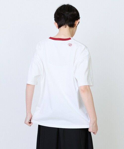 FRAPBOIS（フラボア）の「《DOMDOMコラボ》バーガーTシャツ（Tシャツ/カットソー・レディース・ホワイト/ネイビー・1/2）」の8枚目の写真