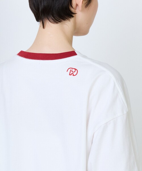 FRAPBOIS（フラボア）の「《DOMDOMコラボ》バーガーTシャツ（Tシャツ/カットソー・レディース・ホワイト/ネイビー・1/2）」の11枚目の写真