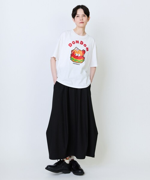 FRAPBOIS（フラボア）の「《DOMDOMコラボ》バーガーTシャツ（Tシャツ/カットソー・レディース・ホワイト/ネイビー・1/2）」の12枚目の写真