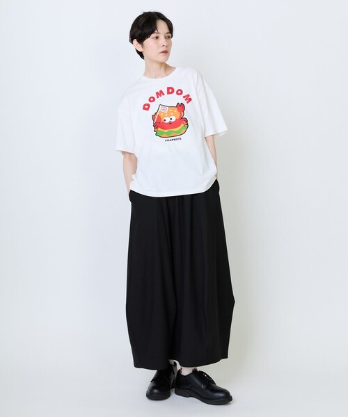FRAPBOIS（フラボア）の「《DOMDOMコラボ》バーガーTシャツ（Tシャツ/カットソー・レディース・ホワイト/ネイビー・1/2）」の15枚目の写真