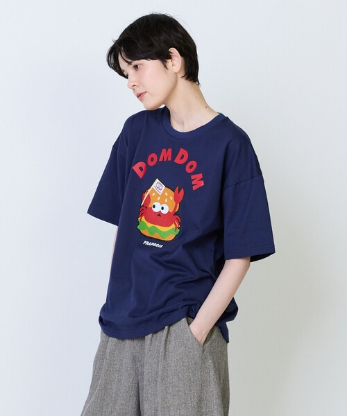 FRAPBOIS（フラボア）の「《DOMDOMコラボ》バーガーTシャツ（Tシャツ/カットソー・レディース・ホワイト/ネイビー・1/2）」の18枚目の写真