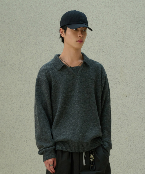 DESIRED(デシレッド)の「CHUNKY レイヤードカラー ニット-FFSK5212D09(ニット/セーター・レディース・ダークグレー・MEDIUM/X-LARGE/LARGE)」の2枚目の写真