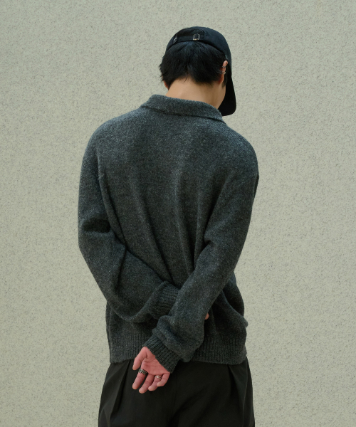 DESIRED(デシレッド)の「CHUNKY レイヤードカラー ニット-FFSK5212D09(ニット/セーター・レディース・ダークグレー・MEDIUM/X-LARGE/LARGE)」の3枚目の写真