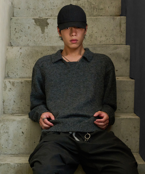 DESIRED(デシレッド)の「CHUNKY レイヤードカラー ニット-FFSK5212D09(ニット/セーター・レディース・ダークグレー・MEDIUM/X-LARGE/LARGE)」の5枚目の写真