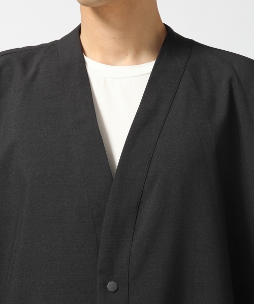 HARE（ハレ）の「フハク1ボタンシャツカーデ（HARE）（カーディガン/ボレロ・メンズ・ブラック/ネイビー/トップグレー・MEDIUM/SMALL）」の11枚目の写真