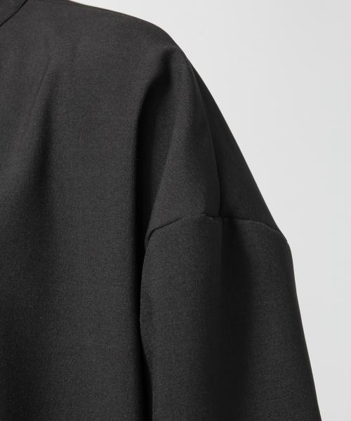 HARE（ハレ）の「フハク1ボタンシャツカーデ（HARE）（カーディガン/ボレロ・メンズ・ブラック/ネイビー/トップグレー・MEDIUM/SMALL）」の12枚目の写真