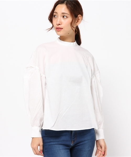 SLY（スライ）の「袖ギャザー BLOUSE（シャツ/ブラウス・レディース・オフホワイト/オレンジ系その他・2/1）」の3枚目の写真